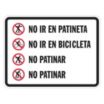 No Ir En Patineta, No Ir En Bicicleta, No Patinar, No Patinar Signs