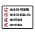 No Ir En Patineta, No Ir En Bicicleta, No Patinar, No Patinar Signs