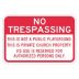 No Trespassing: This Is Not A Public Playground.This Is Private Church Property. Its Use Is Reserved For Authorized Persons Only. Signs