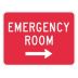 Emergency Room Signs (With Right Arrow)
