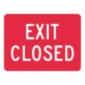 Exit Closed Signs For Parking Lots