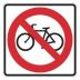 No Bicycles Signs
