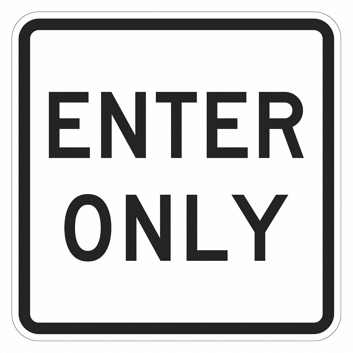 Entrance Sign: 18 in x 18 in Nominal Sign Size, Aluminum, 0.080 in, Engineer
