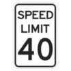 Speed Limit 40 Signs