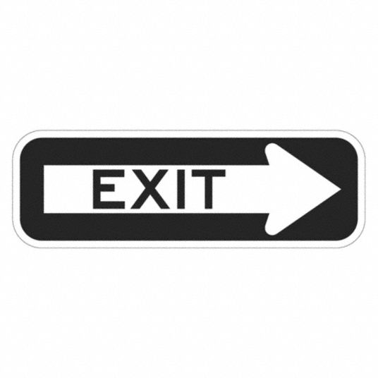 LYLE Exit Sign For Parking Lots, Sign Legend Exit, 6 in x 18 in ...