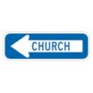 Church Signs (With Left Arrow)