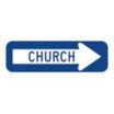 Church Signs (With Right Arrow)