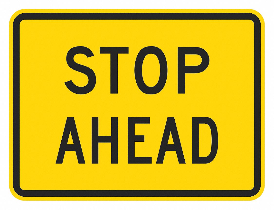 Traffic Sign: 18 in x 24 in Nominal Sign Size, Aluminum, 0.080 in Thick, W3-1AP MUTCD, Diamond