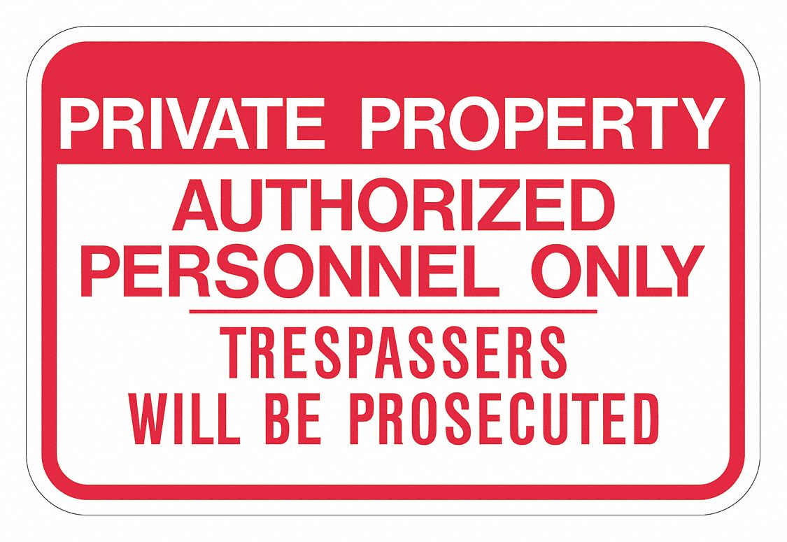 Warning Sign: Aluminum, Mounting Holes Sign Mounting, 18 in Nominal Sign Size, 0.08 in Thick