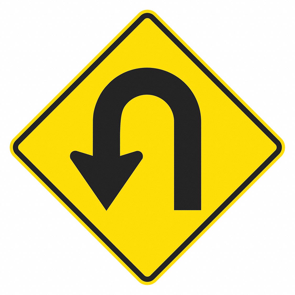 Traffic Sign: 24 in x 24 in Nominal Sign Size, Aluminum, 0.080 in, W11-1L MUTCD