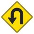 Left Hairpin Curve Ahead Signs