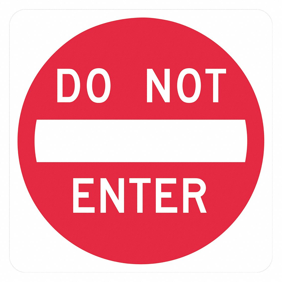 Notice Sign: 24 in x 24 in Nominal Sign Size, Aluminum, 0.080 in Thick, R5-1 MUTCD, Engineer