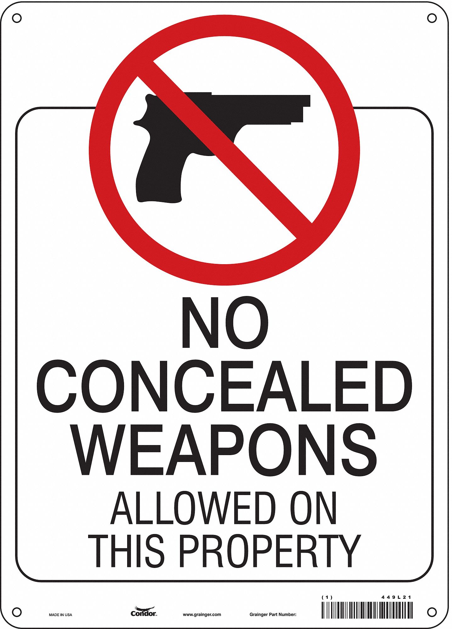 Safety Sign: Aluminum, Mounting Holes Sign Mounting, 14 in x 10 in Nominal Sign Size, 0.032 in Thick