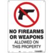 No Firearms Or Weapons Allowed On This Property Signs