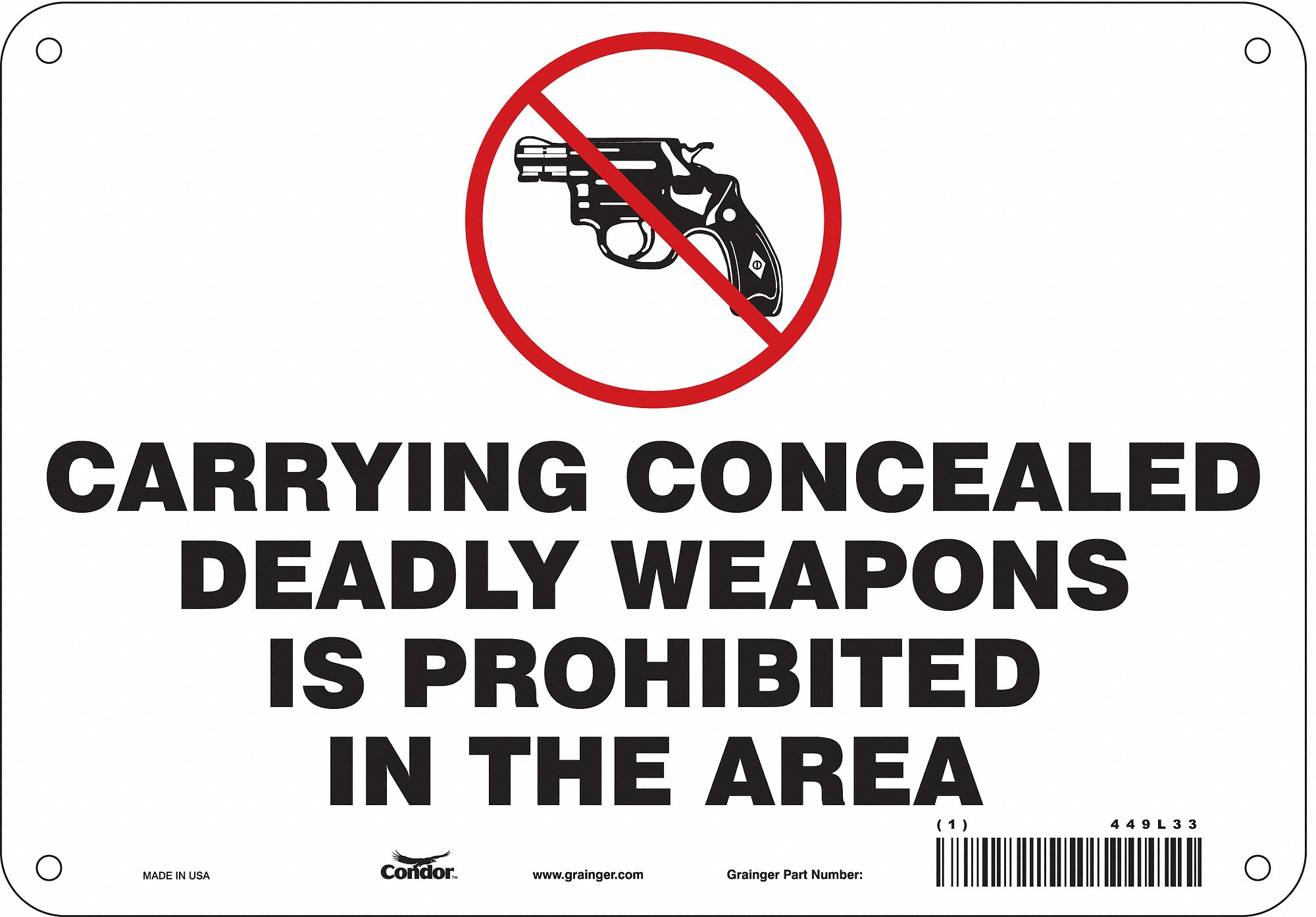 Safety Sign: Aluminum, Mounting Holes Sign Mounting, 7 in x 10 in Nominal Sign Size, 0.032 in Thick
