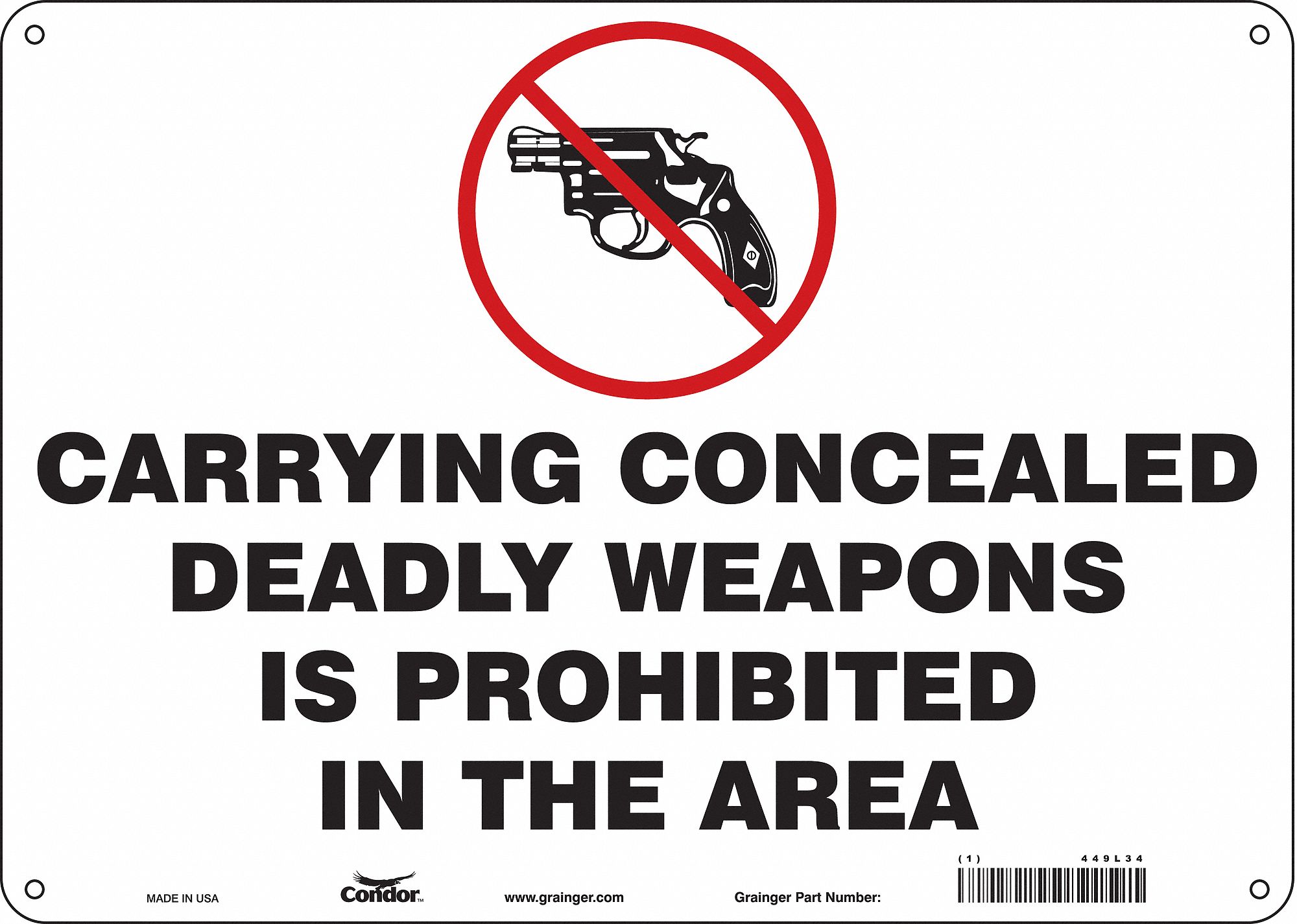 Safety Sign: Aluminum, Mounting Holes Sign Mounting, 10 in x 14 in Nominal Sign Size, 0.032 in Thick