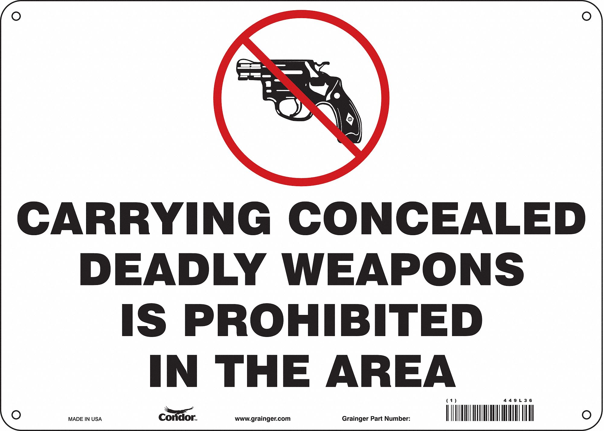Safety Sign: Polyethylene, Mounting Holes Sign Mounting, 10 in x 14 in Nominal Sign Size
