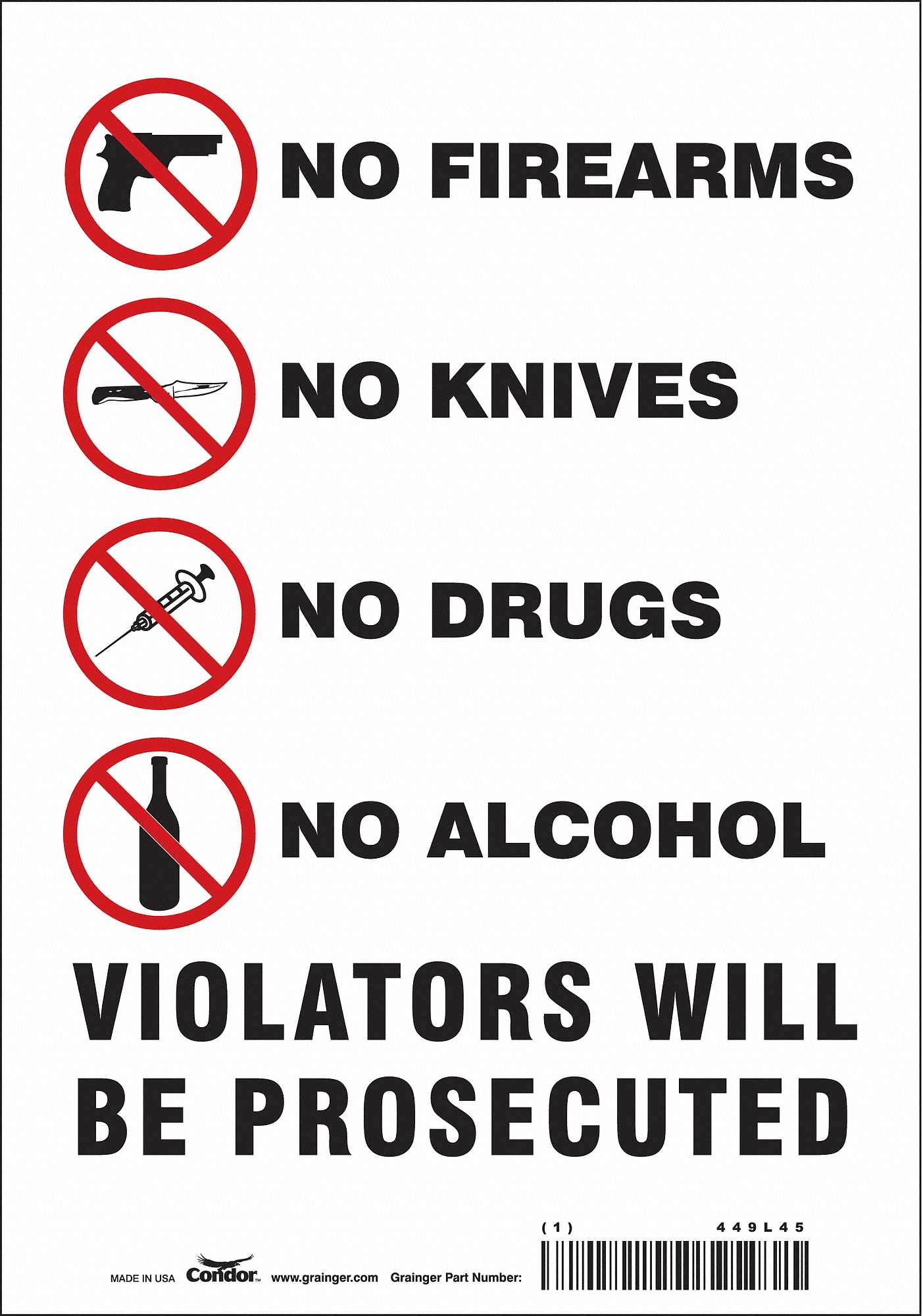 Safety Sign: Vinyl, Adhesive Sign Mounting, 10 in x 7 in Nominal Sign Size, Not Retroreflective