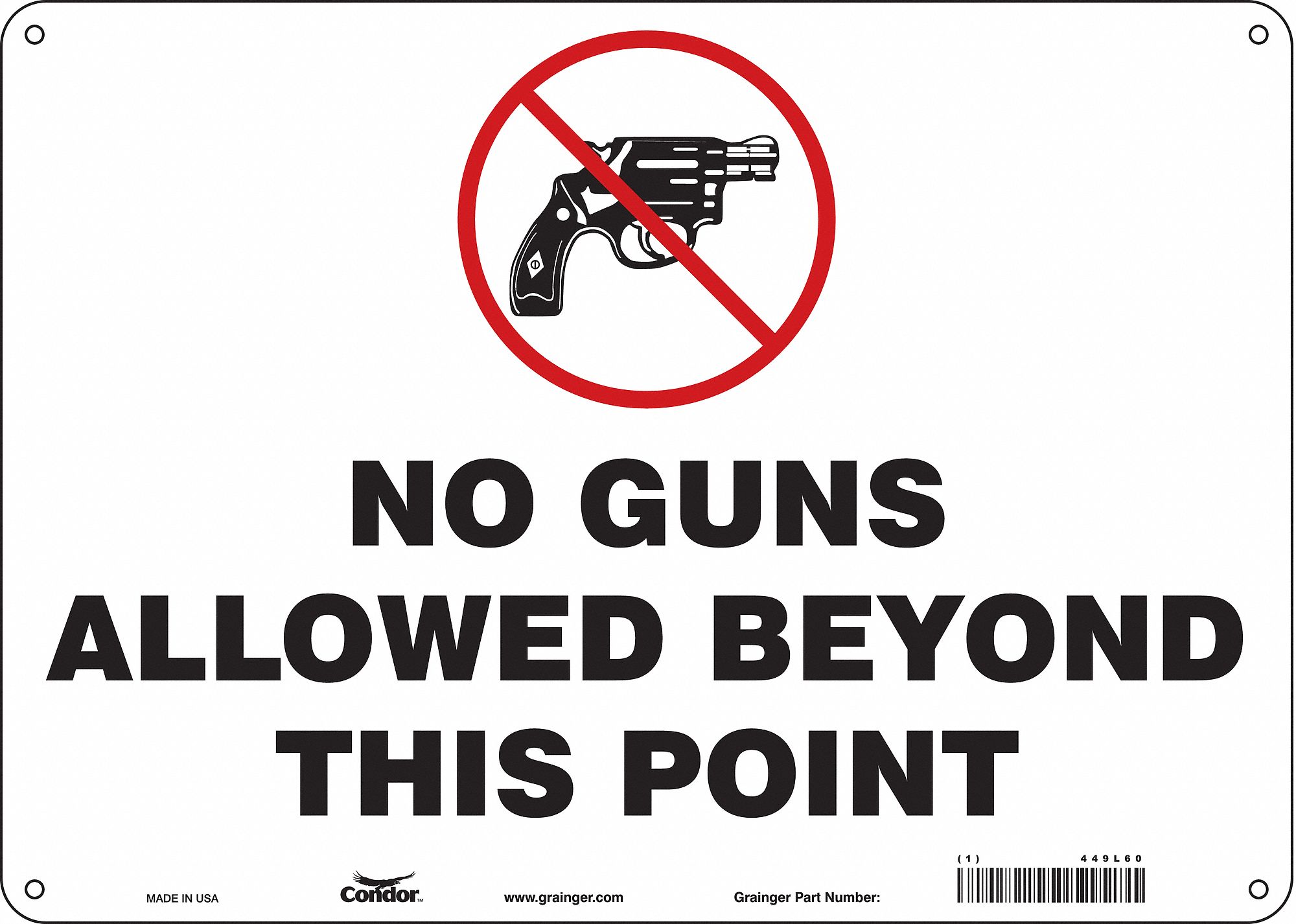 Safety Sign: Aluminum, Mounting Holes Sign Mounting, 10 in x 14 in Nominal Sign Size, 0.032 in Thick