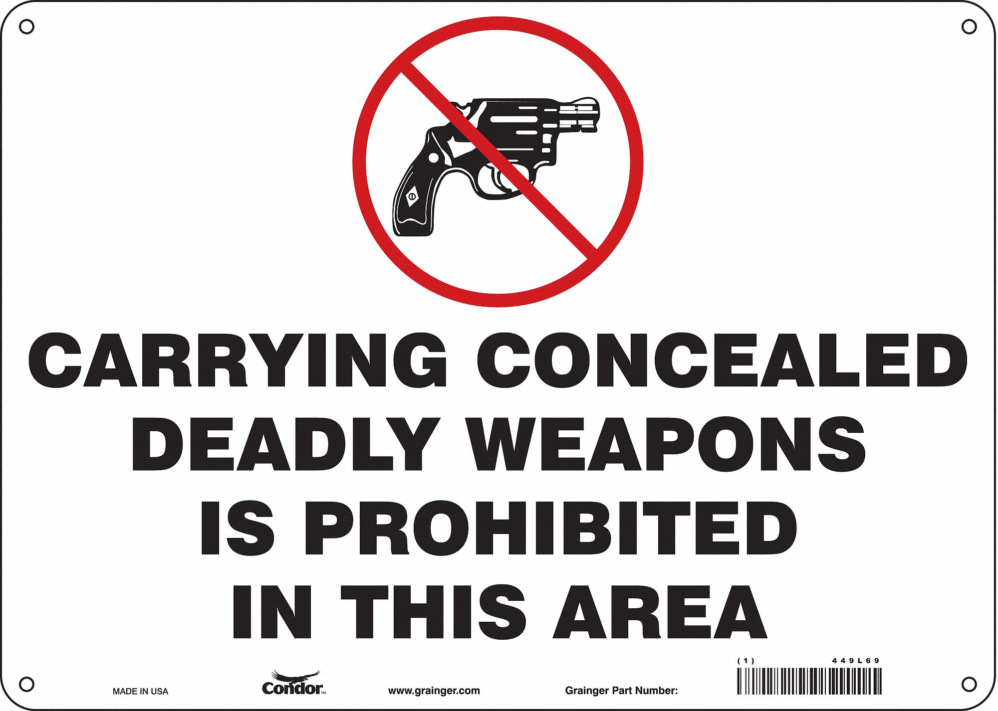 Safety Sign: Aluminum, Mounting Holes Sign Mounting, 10 in x 14 in Nominal Sign Size, 0.032 in Thick