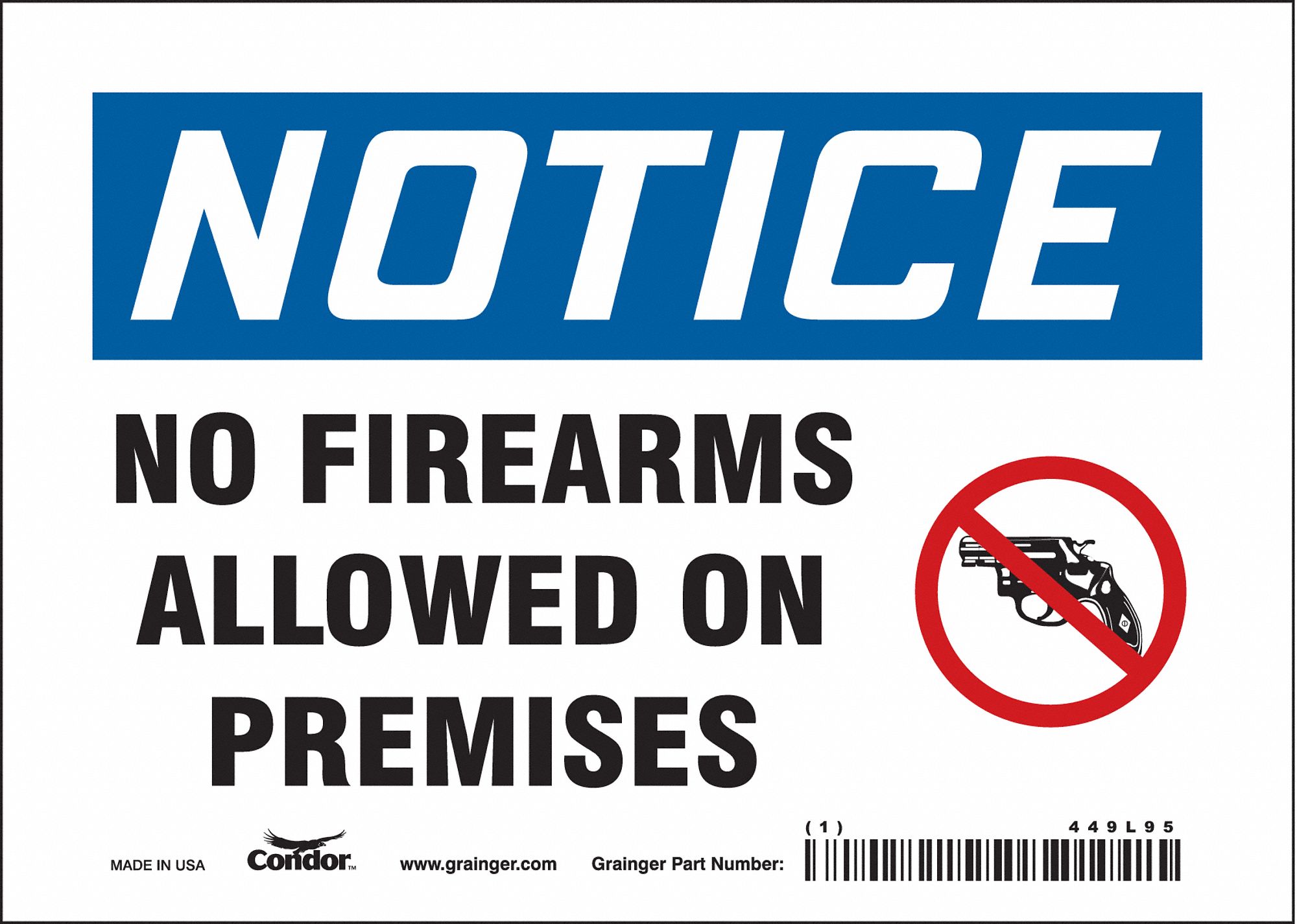 Safety Sign: Vinyl, Adhesive Sign Mounting, 5 in x 7 in Nominal Sign Size, Not Retroreflective