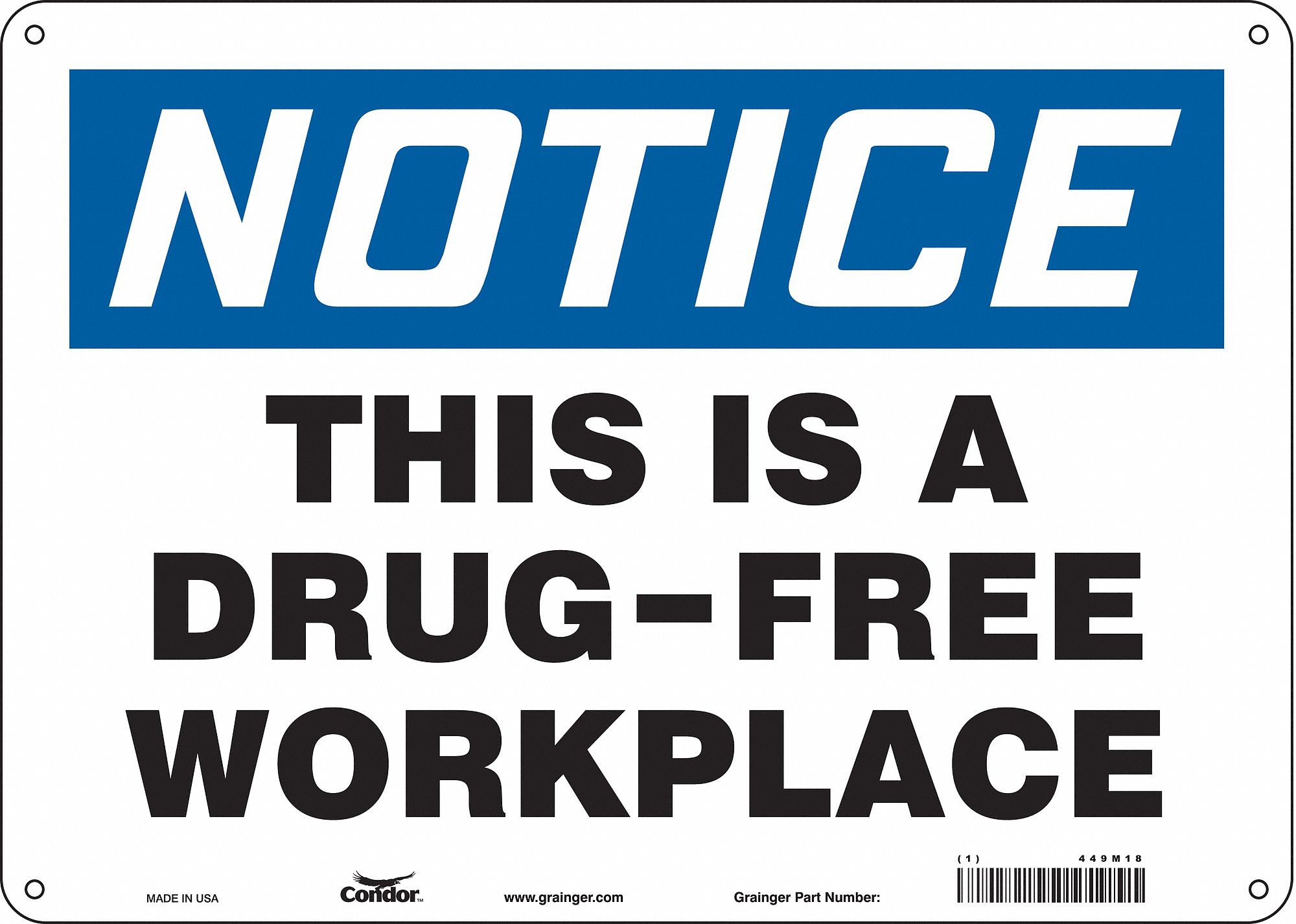 Safety Sign, 10 in x 14 in, Aluminum