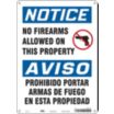 Notice/Aviso: No Firearms Allowed On This Property/No Se Permiten Armas De Fuego En Esta Propiedad Signs