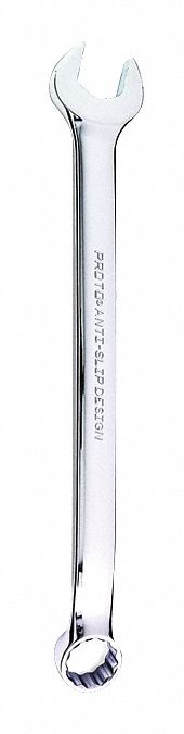 Combination Wrench: Alloy Steel, Chrome, 1 1/8 in Head Size, 15 7/8 in Overall Lg, Offset