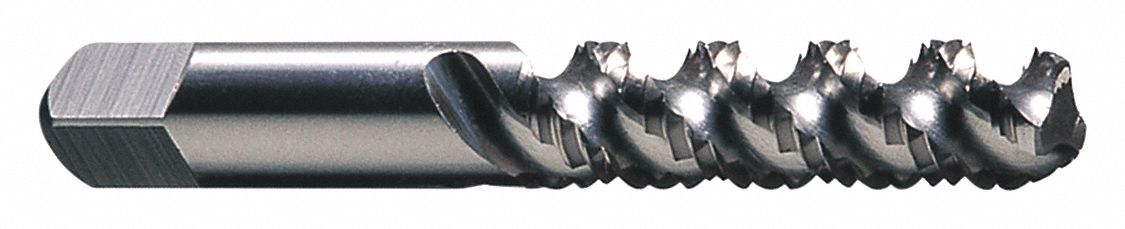 Spiral Flute Tap: 1/4"-20 Thread Size, 1 in Thread Lg, 2 1/2 in Overall Lg