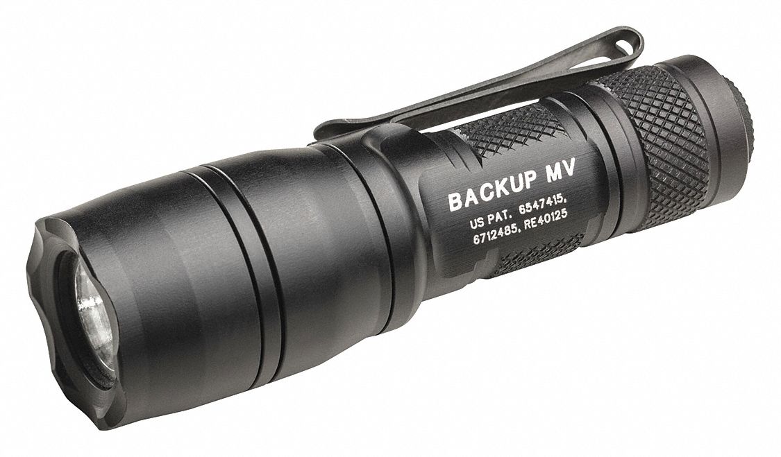 SUREFIRE Tactical LED Handheld Flashlight, Aluminum, Maximum Lumens Output 400 lm, Black