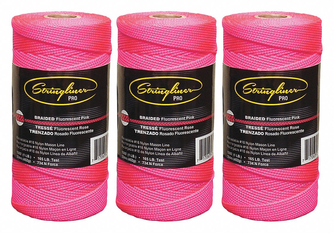 STRINGLINER, Braided, 1,000 ft Lg, Masons Line 449U3835762 Grainger