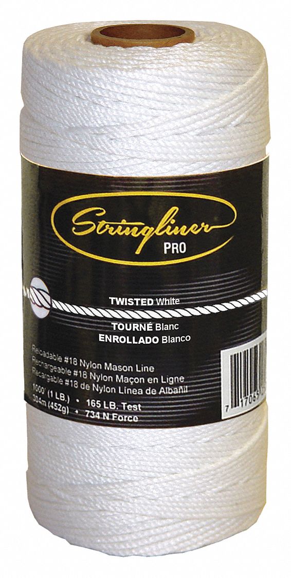 Masons Line: Twisted, 1,080 ft Lg, White, 1 Pieces