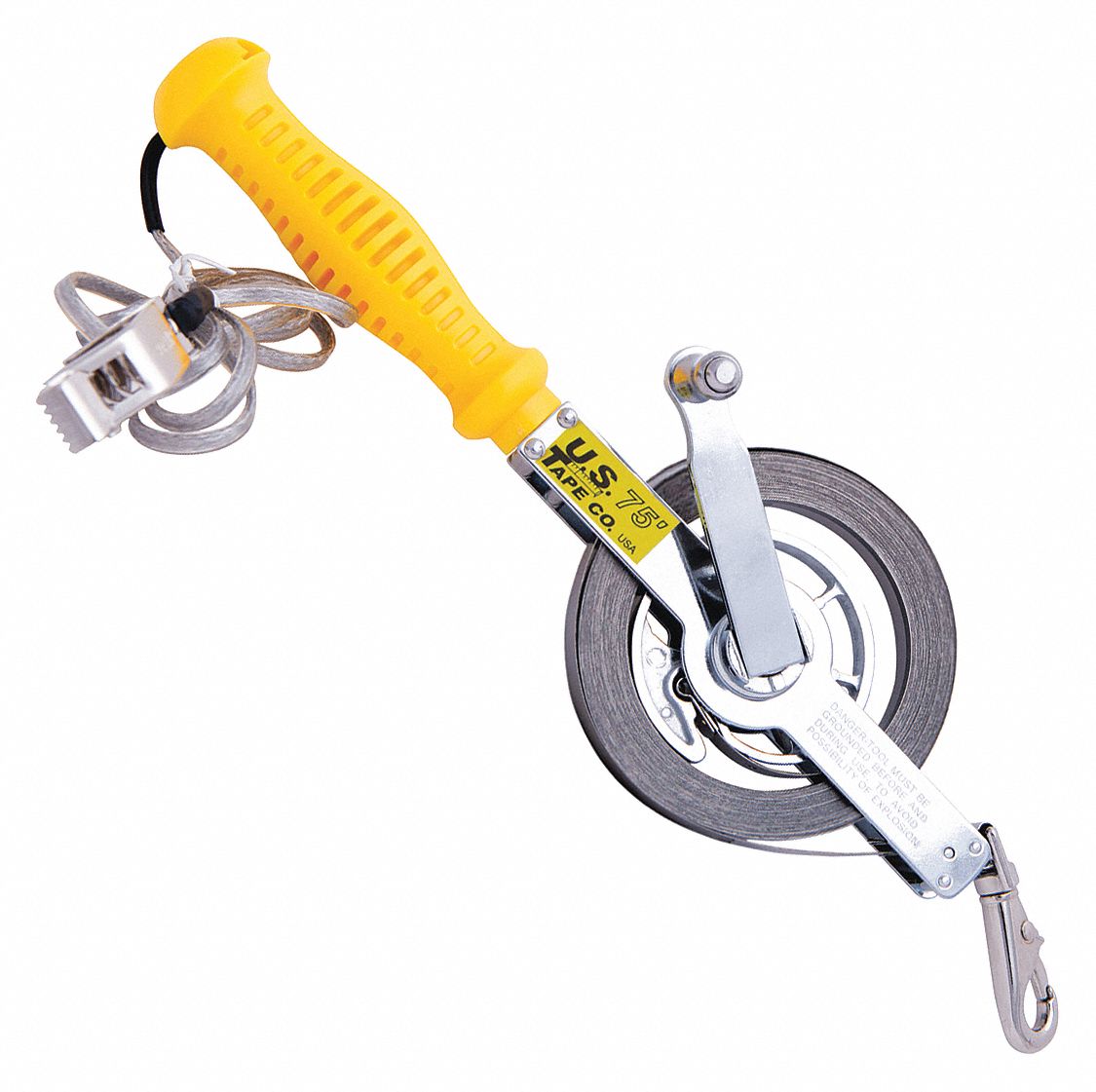 Double Duty Oil Gauging Tape Measure: 75 ft, Swivel Snap Tip, Dark Liquids/Light Liquids