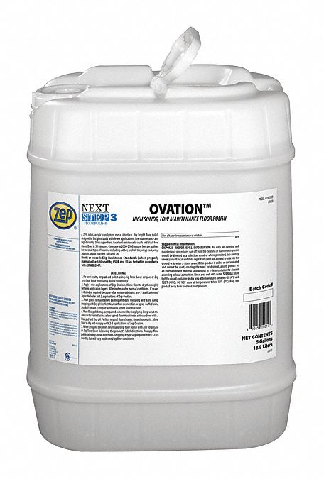 High Solids Floor Finish: Bucket, 5 gal Container Size, Ready to Use, Liquid