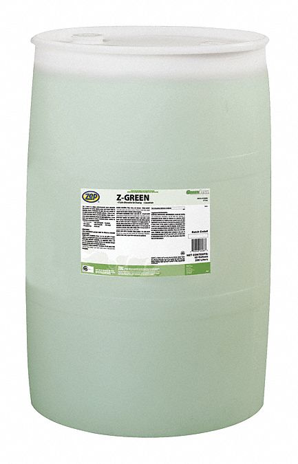General Purpose Cleaner: Drum, 55 gal Container Size, Concentrated, Sassafras, Alkaline
