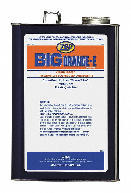 Cleaner/Degreaser: Citrus-Based Solvent, Non-Aerosol Can, 1 gal Container Size, A1, 4 PK