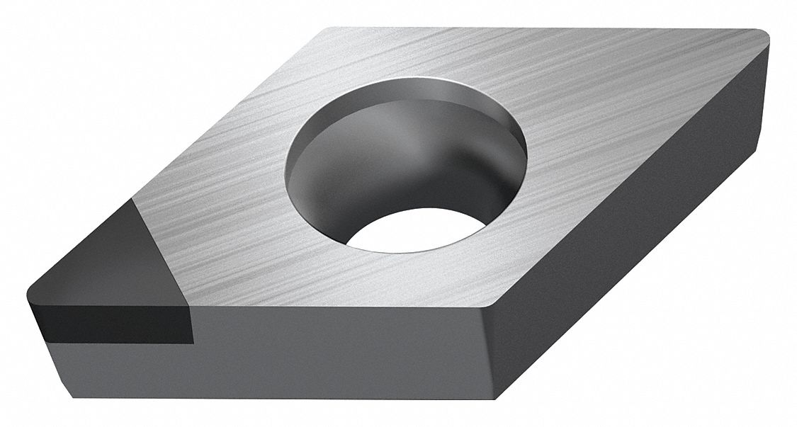 Diamond Turning Insert: DCGW Insert, Neutral, 3/32 in Thick, 0.0080 in Corner Radius