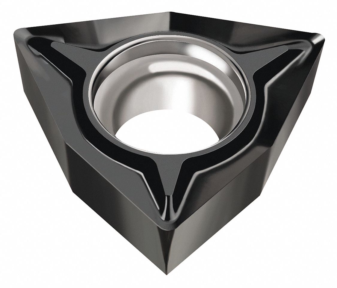 Turning Insert: 1/4 in Inscribed Circle, Neutral, 2.38mm Thick, FN2 Chip-Breaker