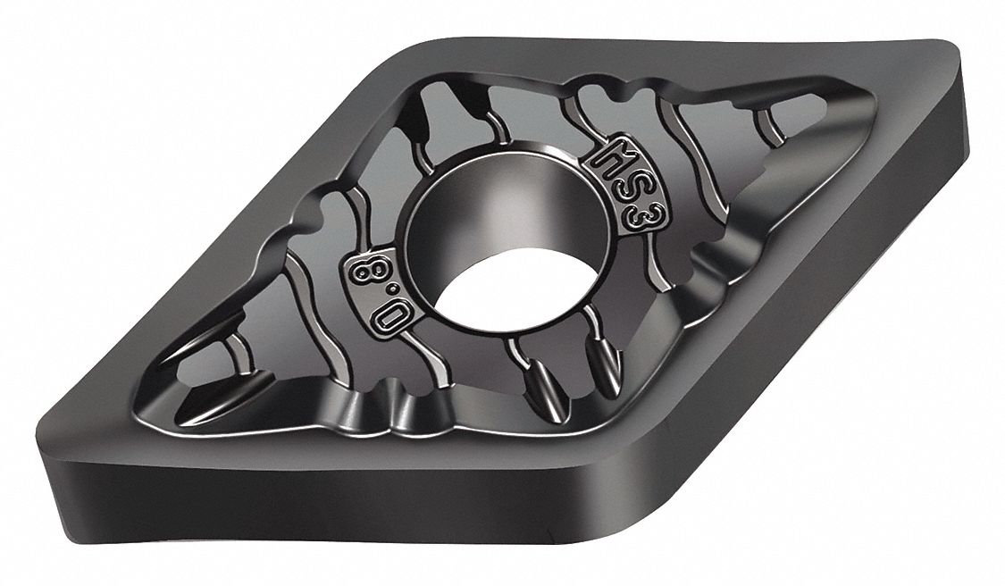 WALTER VALENITE Diamond Turning Insert, ChipBreaker Code MS3, Inscribed Circle 1/2 in, TiAlN