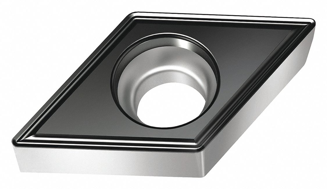 Diamond Turning Insert: DCMT Insert, Neutral, 3/32 in Thick, 1/64 in Corner Radius