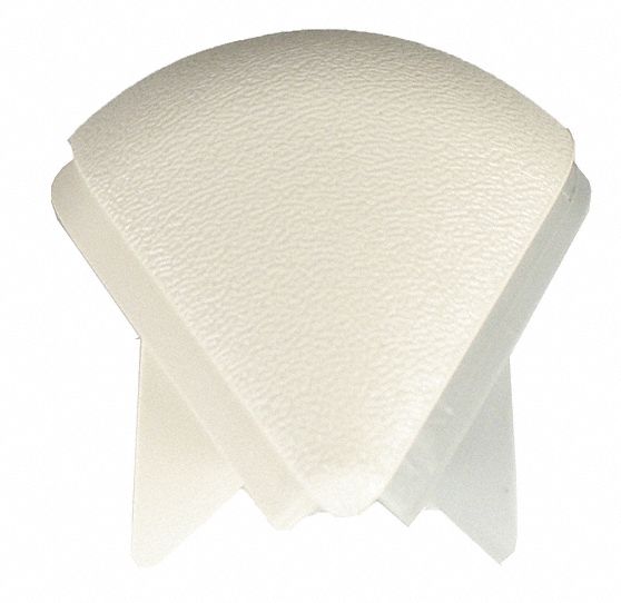 Corner: WG-30, PVC, Eggshell, 4 1/8 in Overall Ht, 1 7/8 in Overall Lg