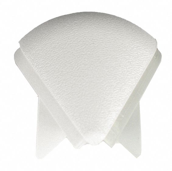 Corner: WG-30, PVC, Linen White, 4 1/8 in Overall Ht, 1 7/8 in Overall Lg