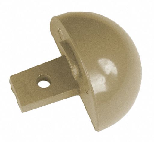 Corner: EBR-30, PVC, Tan, 2 in Overall Ht, 1 1/16 in Overall Lg