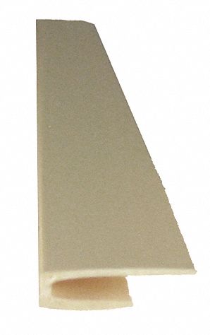 Edge Cover: PVC, Edge, 8 ft Panel Size, Ivory, 0.025 in Thick, 8 ft Overall Lg