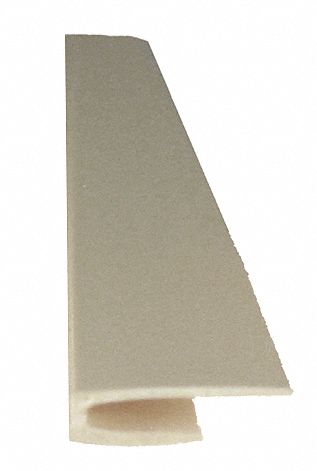 Edge Cover: PVC, Edge, 8 ft Panel Size, Champagne, 0.025 in Thick, 8 ft Overall Lg