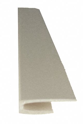 Edge Cover: PVC, Edge, 8 ft Panel Size, Silver Gray, 0.025 in Thick, 8 ft Overall Lg