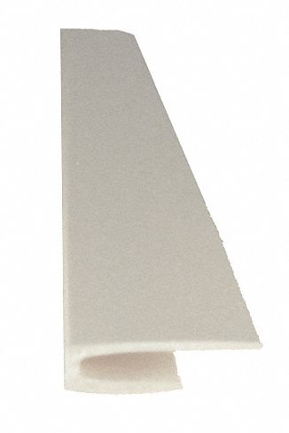 Edge Cover: PVC, Edge, 8 ft Panel Size, Linen White, 0.025 in Thick, 8 ft Overall Lg