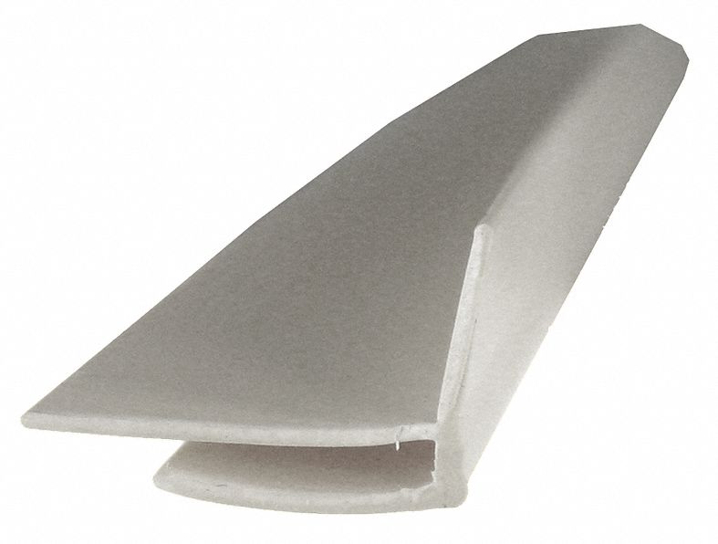 Corner Cover: PVC, Outside Corner, 8 ft Panel Size, Silver Gray, 0.025 in Thick