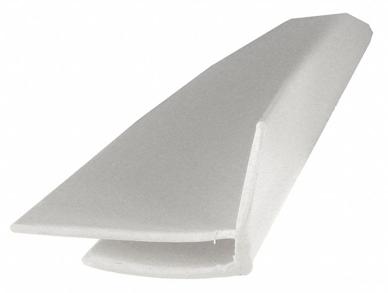 Corner Cover: PVC, Outside Corner, 8 ft Panel Size, Linen White, 0.025 in Thick