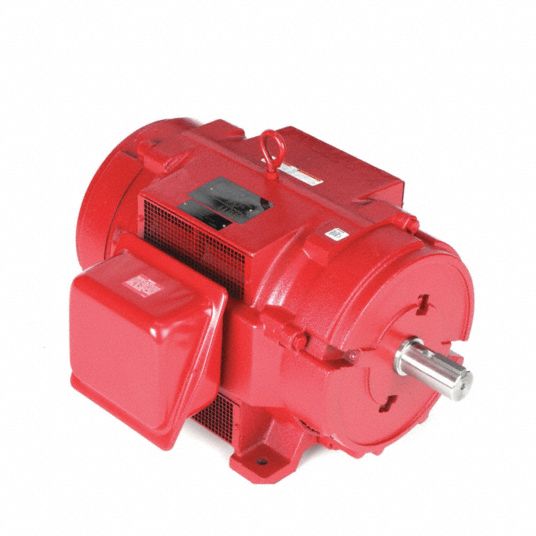 60 HP Fire Pump Motor, 3-Phase, 3555 Nameplate RPM, 230/460 Voltage ...